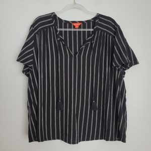 Black & White Stripe Top Size 2X